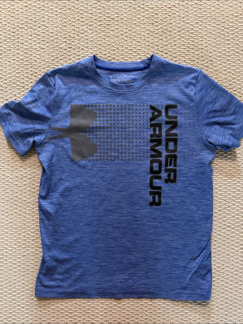 Under Armour Blue Short Sleeve Tee with Black Logo Graphic